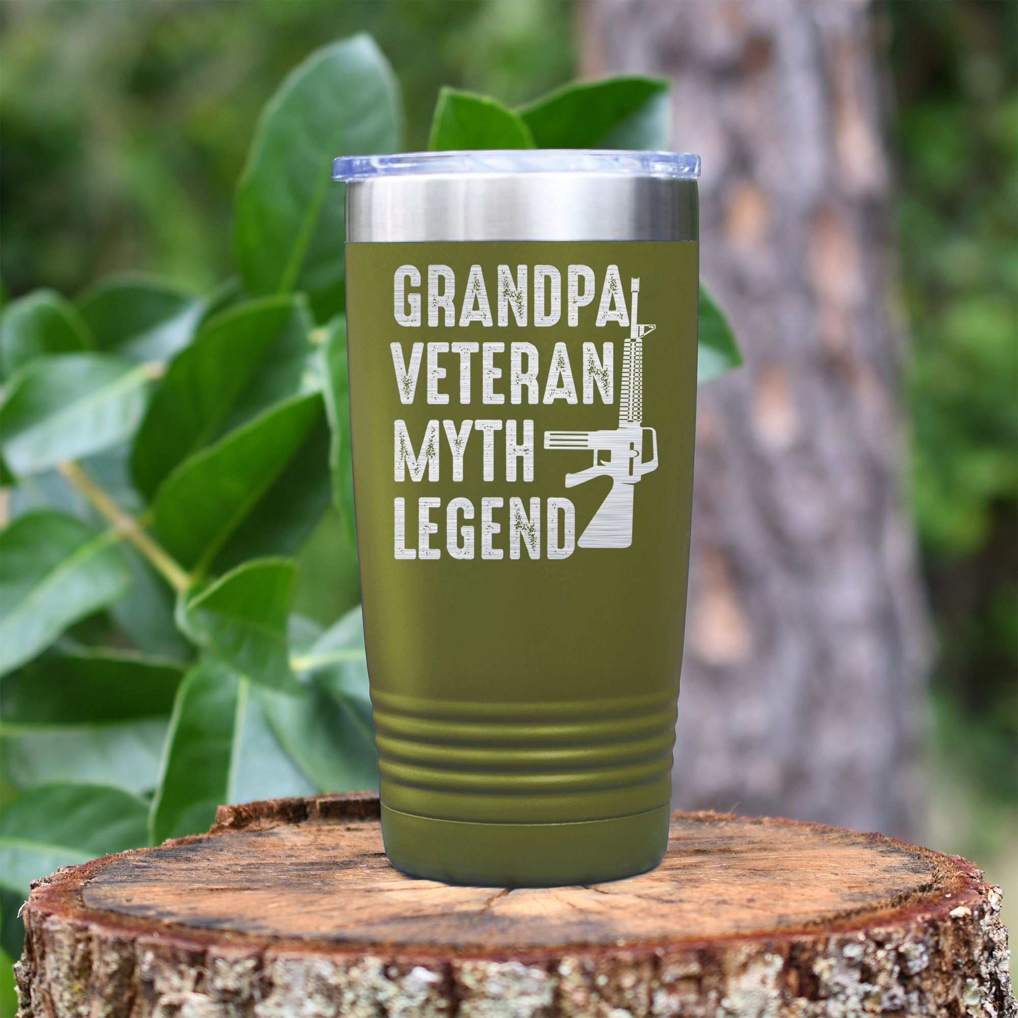 Grandpas-A-Legend-Tumbler Military Green