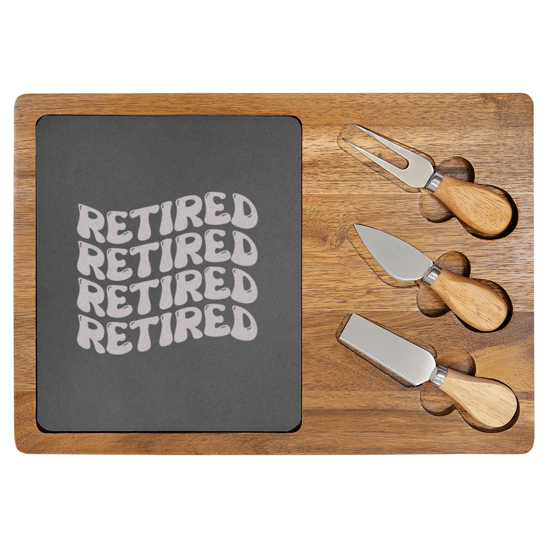 Groovy And Retired Wood Slate Serving Tray