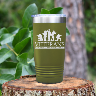 Honoring-Who-Served-Tumbler Military Green