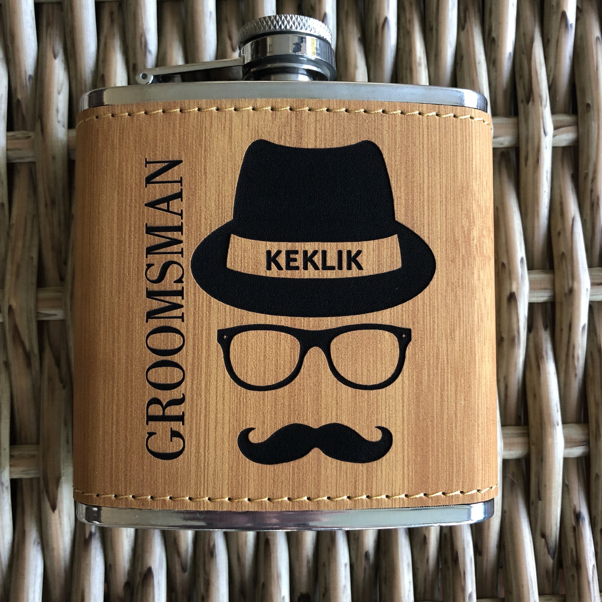 Hipster Groomsmen Flask