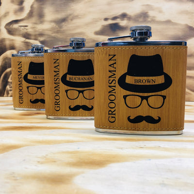 Hipster Groomsmen Flask