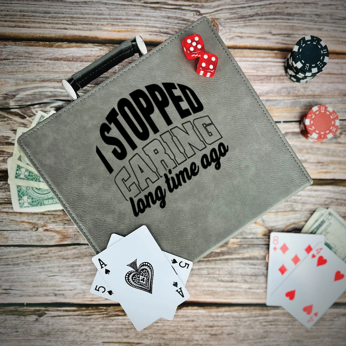 I Just Dont Care Poker Gift Set