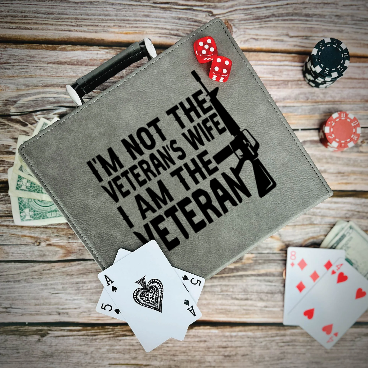 Im Not The Veterans Wife Poker Gift Set