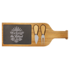 Its Time To Kick Back Wood Slate Serving Tray With Handle