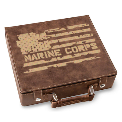 Marine Corps American Flag Poker Gift Set
