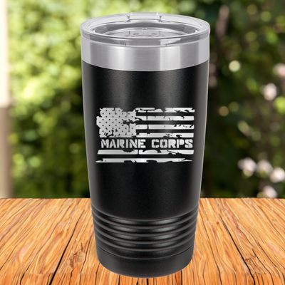 Marine Corps American Flag Tumbler