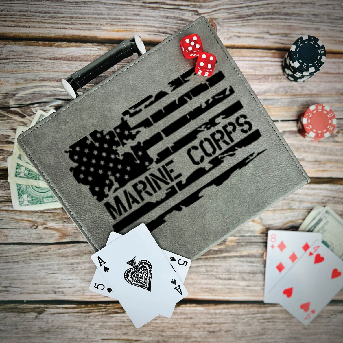Marine Corps Hero Poker Gift Set