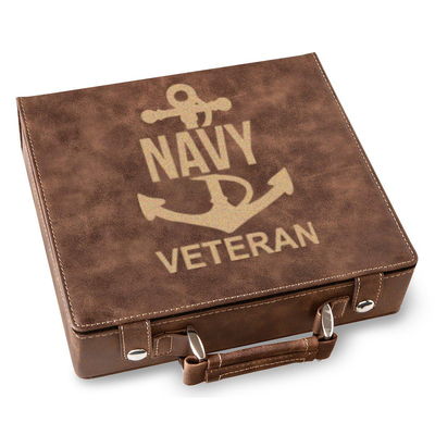 Navy Anchor Veteran Poker Gift Set