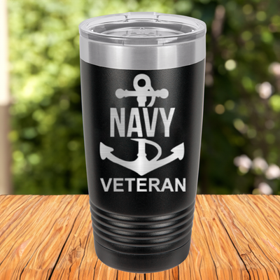 Navy Anchor Veteran Tumbler