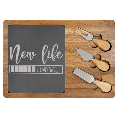 New Life Loading Wood Slate Serving Tray