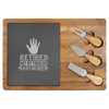 Not My Problem Im Retired Wood Slate Serving Tray