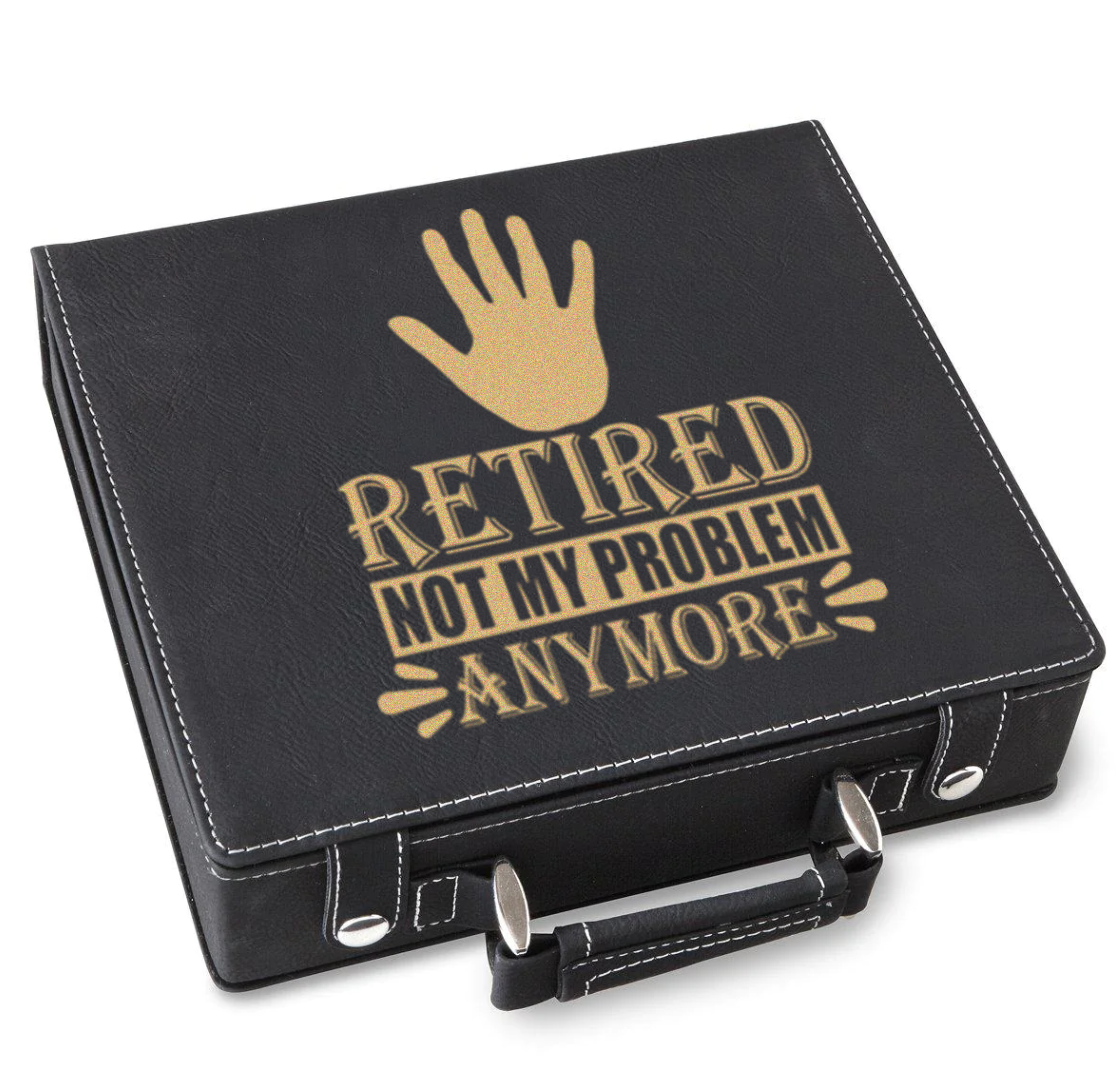 Not My Problem Im Retired Poker Gift Set