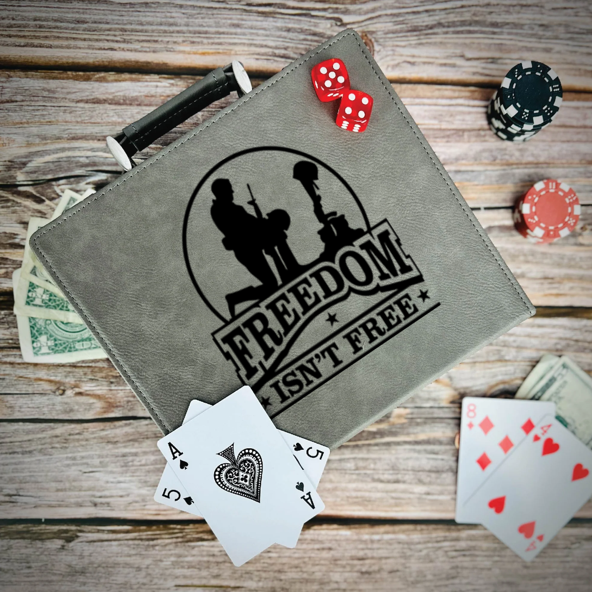 Not So Free Soldier Poker Gift Set
