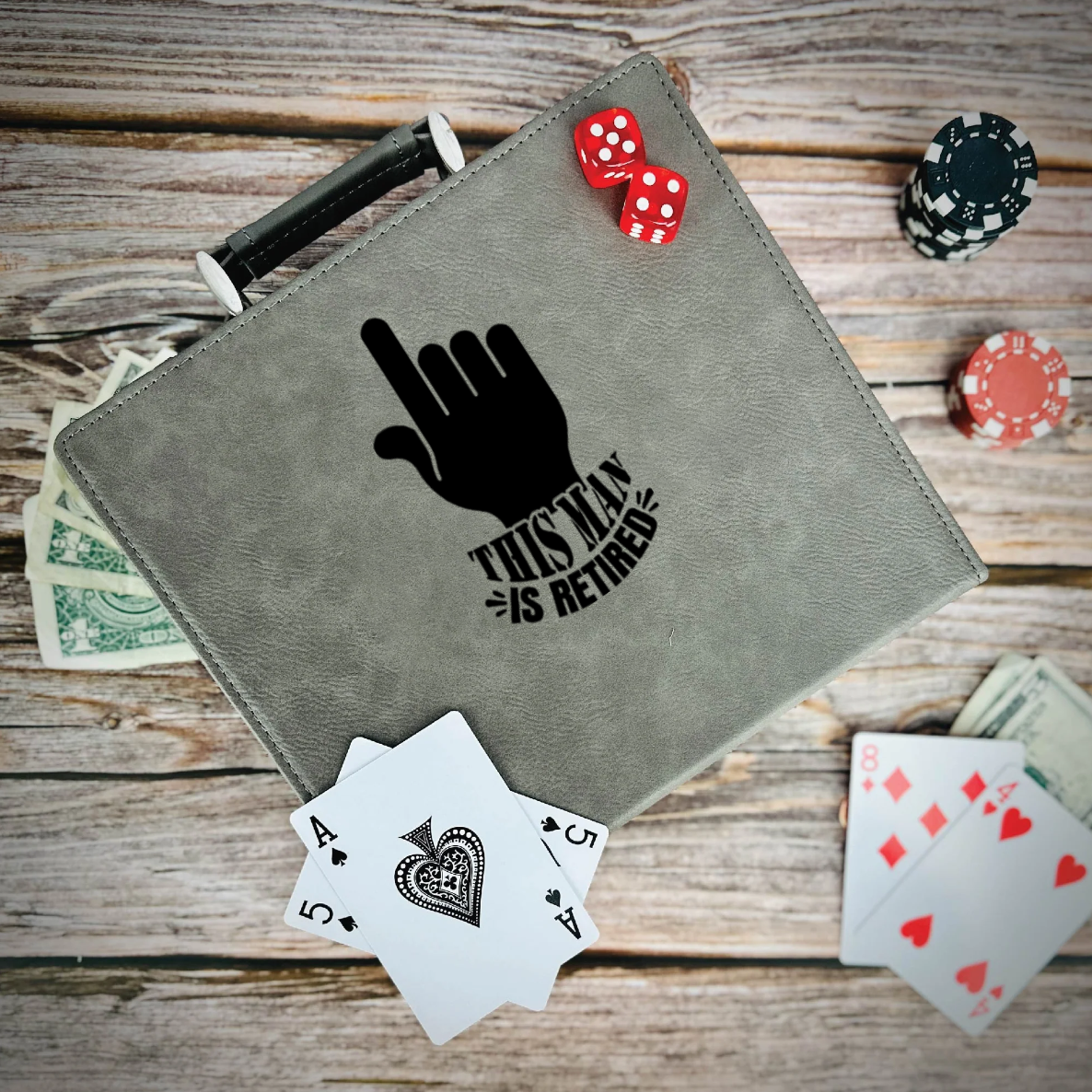 One Retired Guy Poker Gift Set
