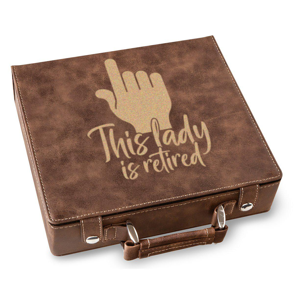 One Retired Lady Poker Gift Set