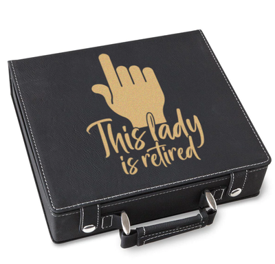 One Retired Lady Poker Gift Set