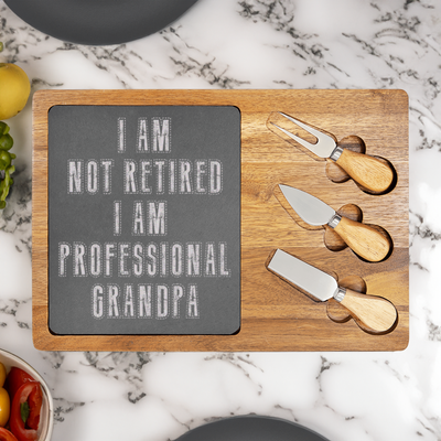 Professional Grandma For Life Wood Slate Serving Tray