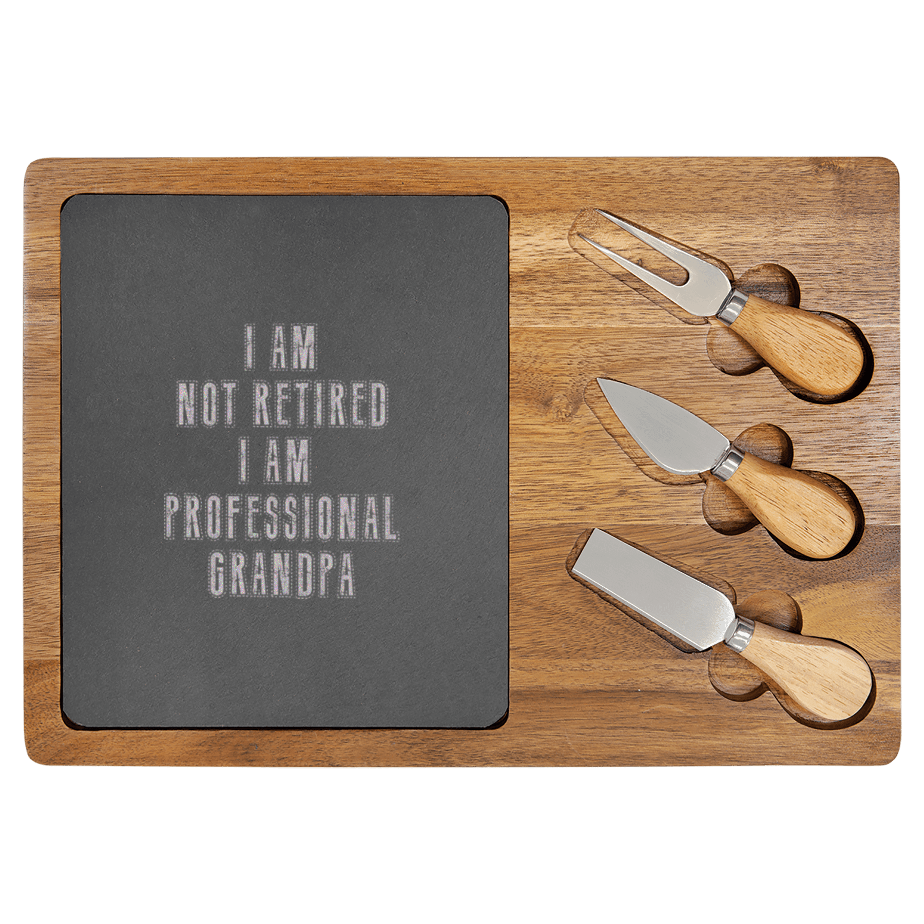 Professional Grandma For Life Wood Slate Serving Tray