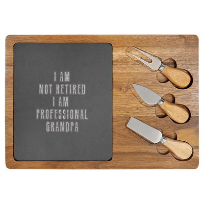 Professional Grandma For Life Wood Slate Serving Tray