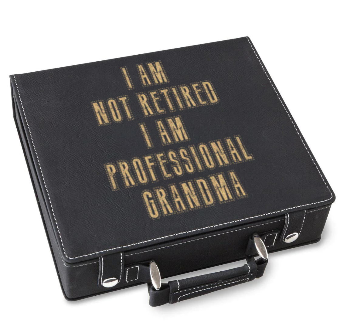 Professional Grandpa For Life Poker Gift Set