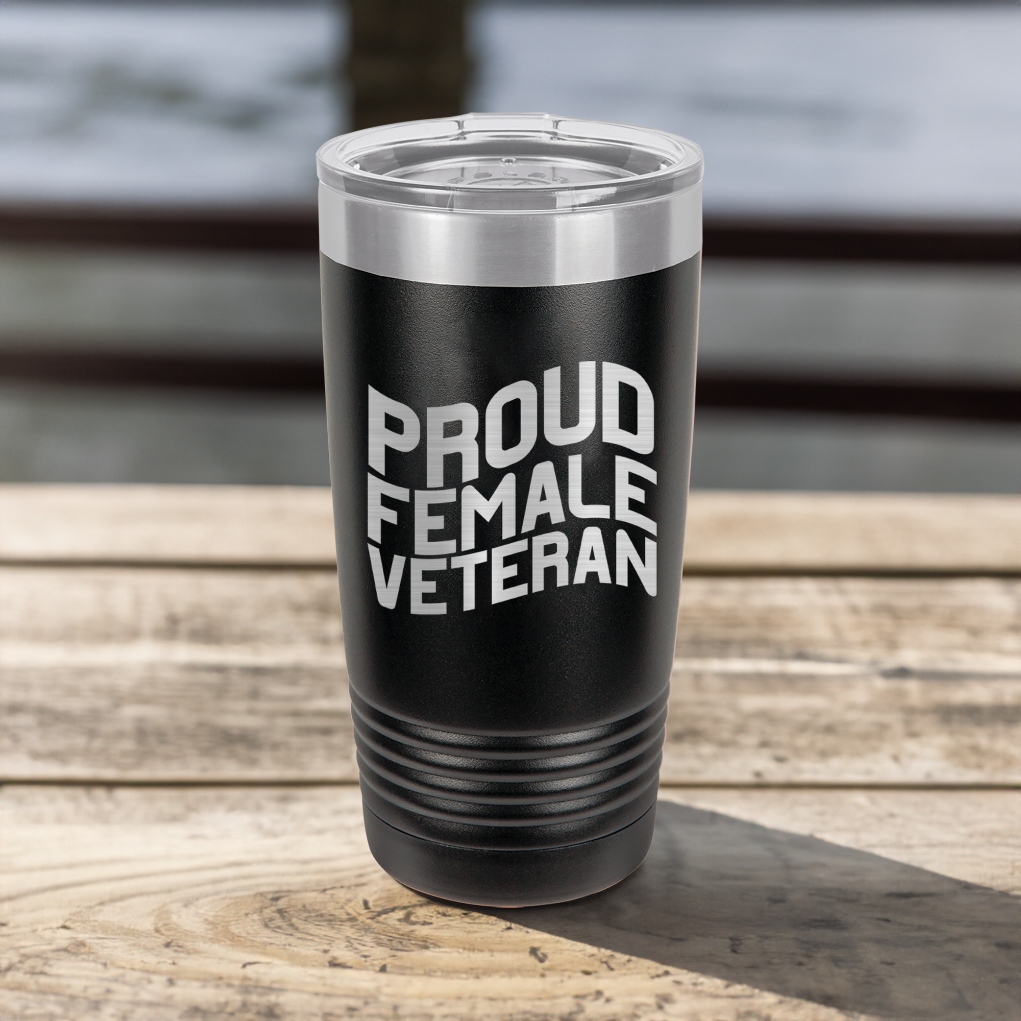Proud Female Veteran Tumbler