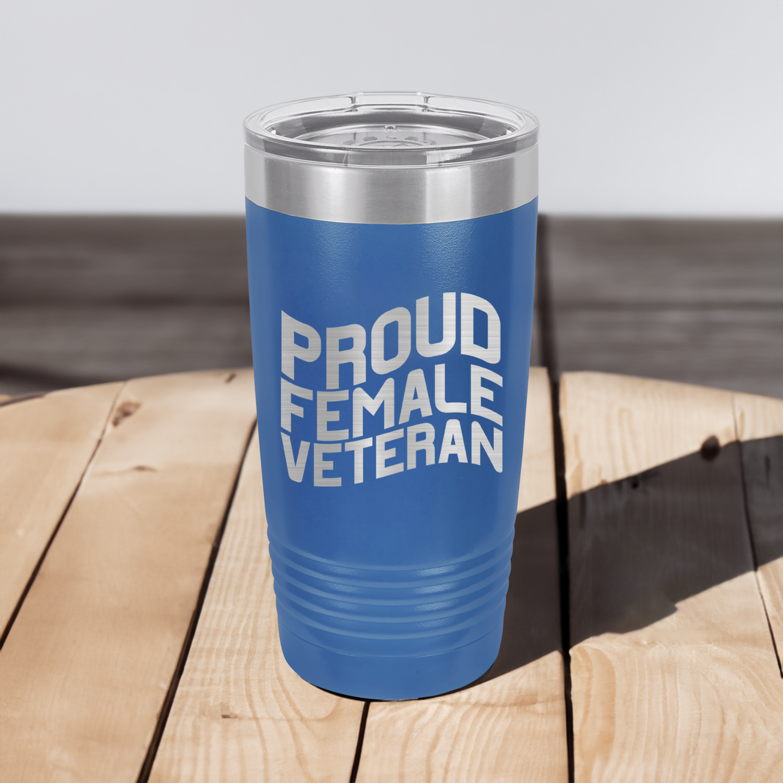Proud Female Veteran Tumbler