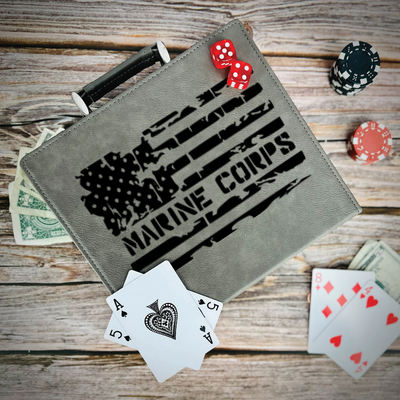 Proud Marine Corps Poker Gift Set