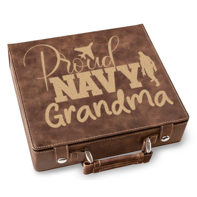 Proud Navy Grandma Poker Gift Set
