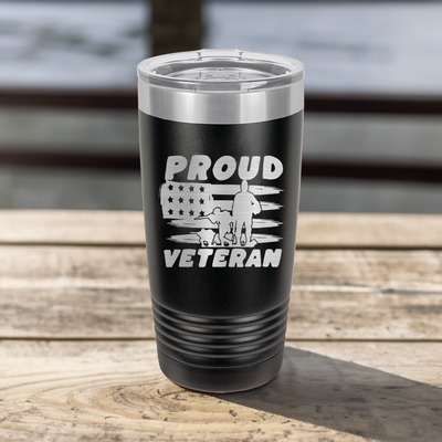 Proud Veteran Flag Tumbler