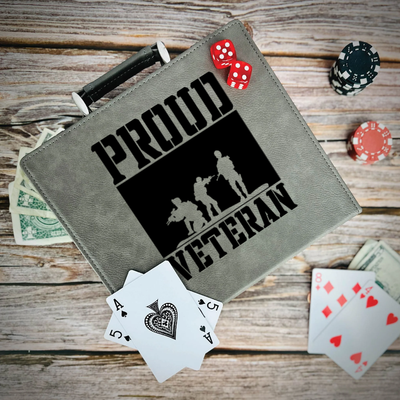 Proud Veteran Poker Gift Set