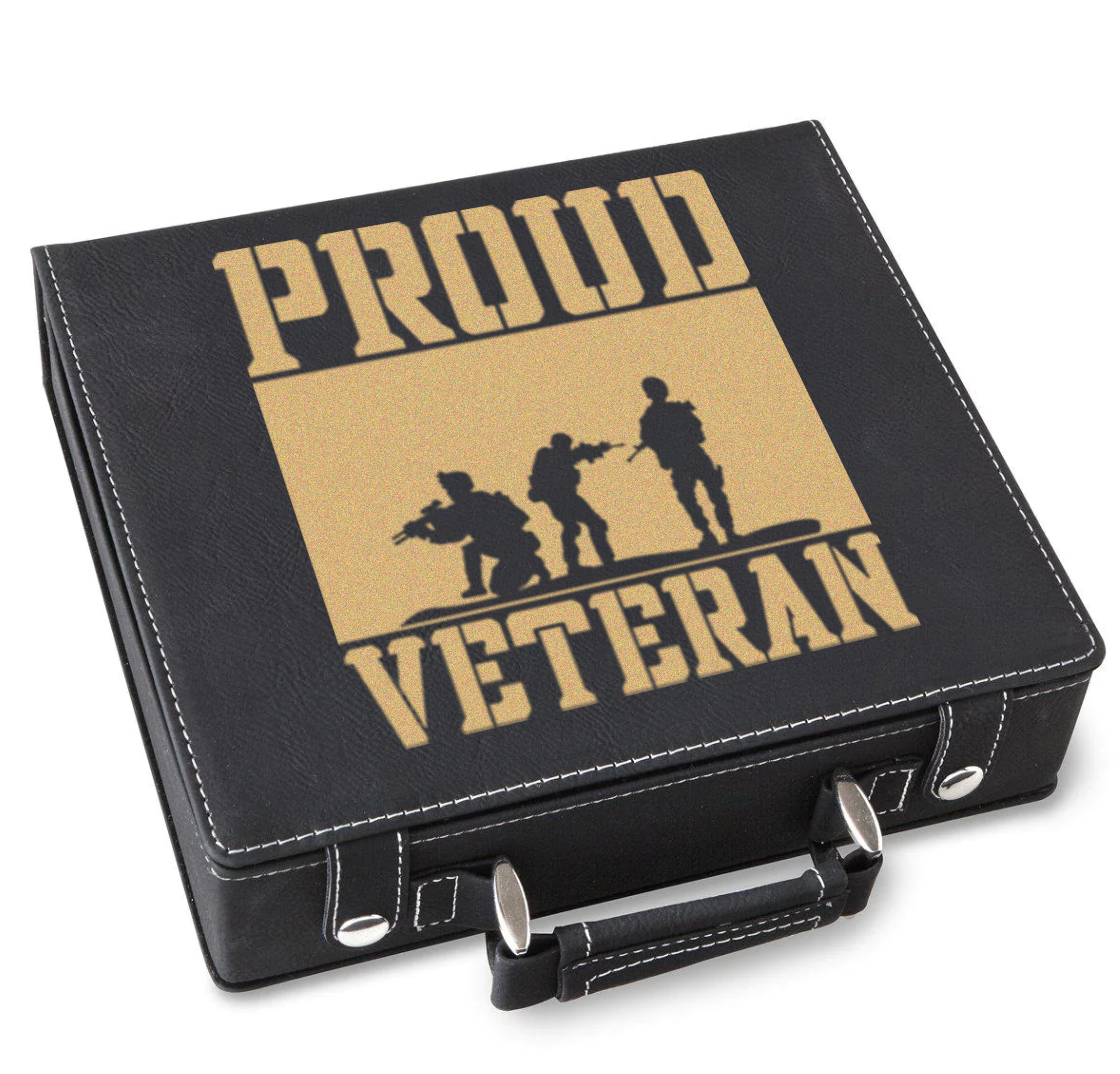 Proud Veteran Poker Gift Set
