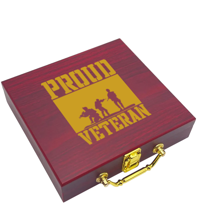 Proud Veteran Poker Gift Set