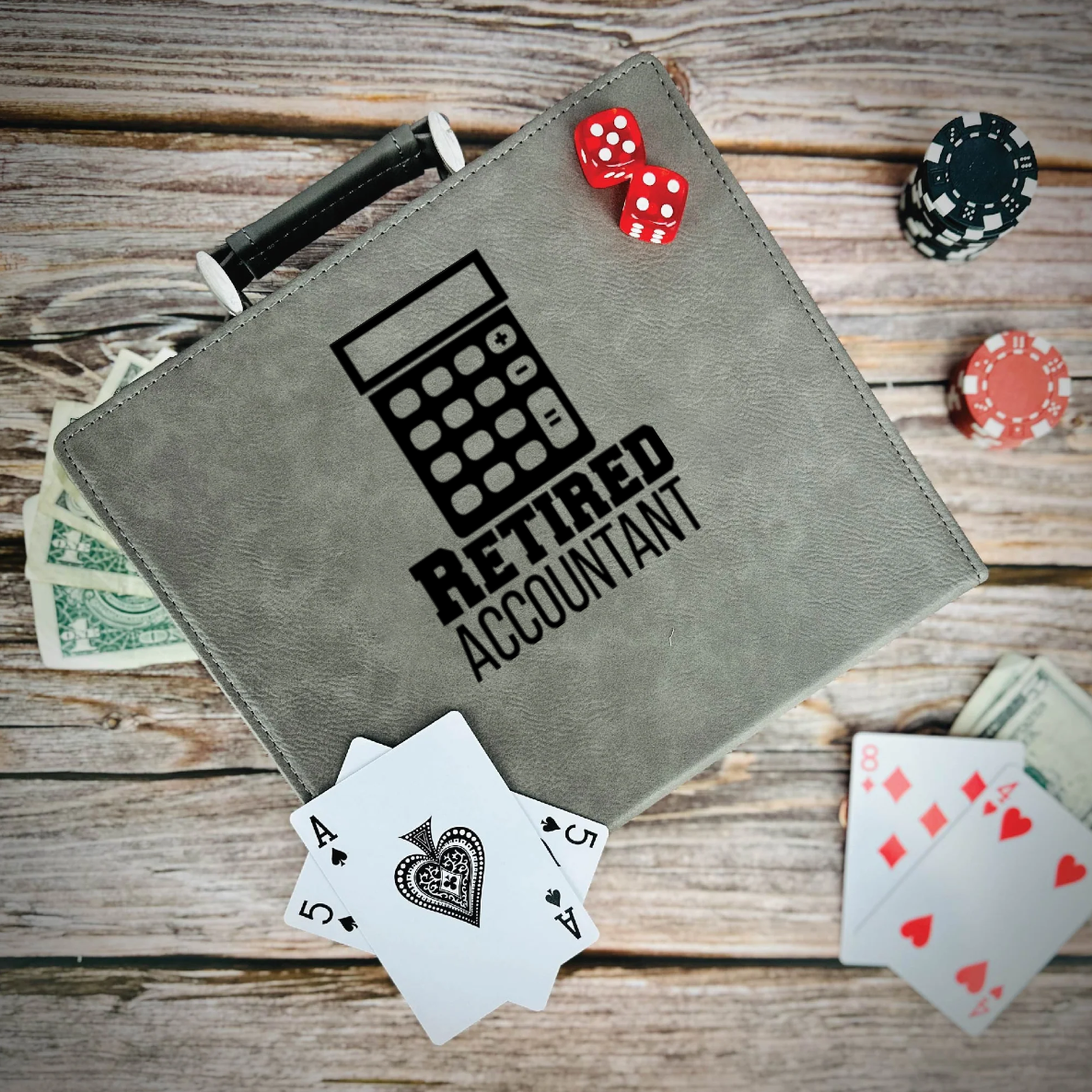 Retired Accountant Poker Gift Set