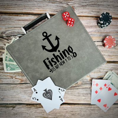Retired And Gone Fishing Poker Gift Set