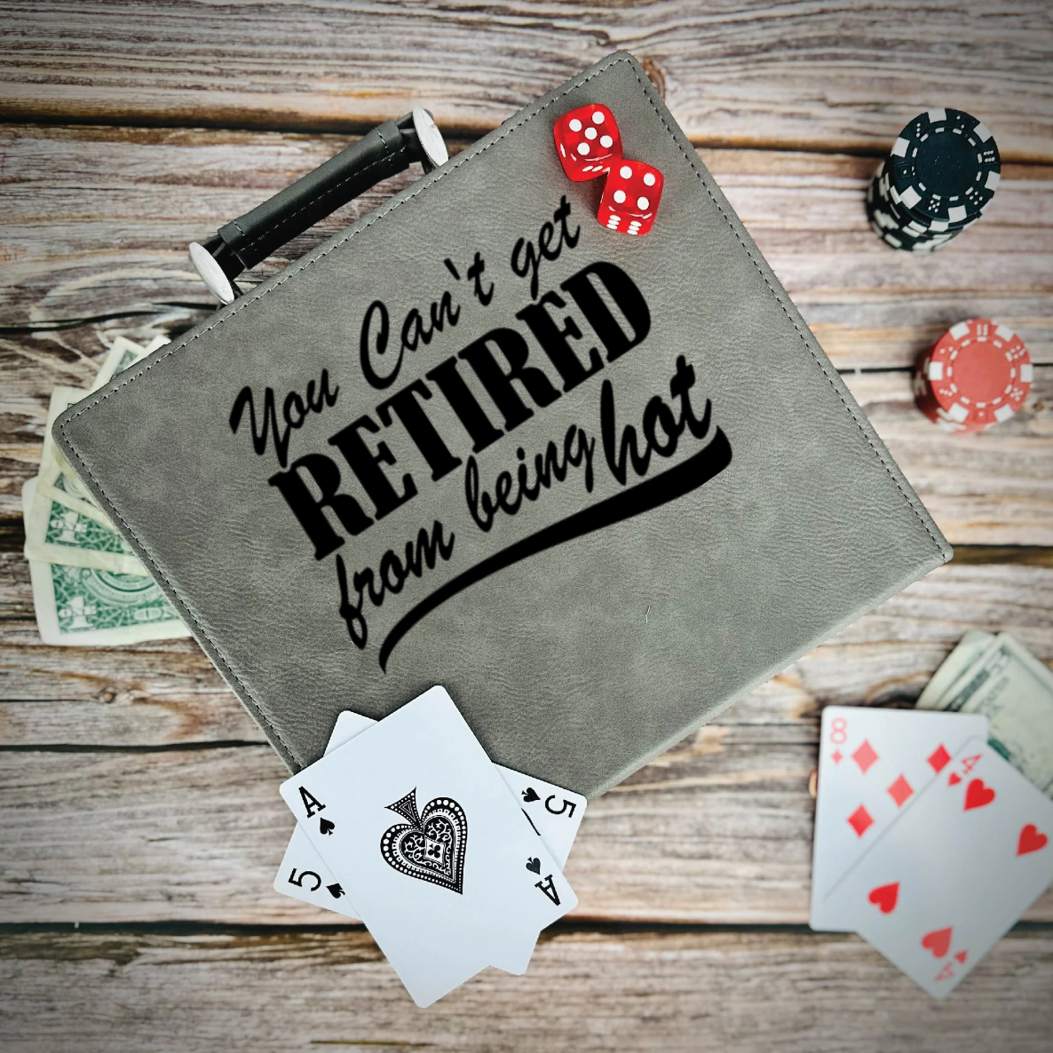 Retired But Still Hot Poker Gift Set