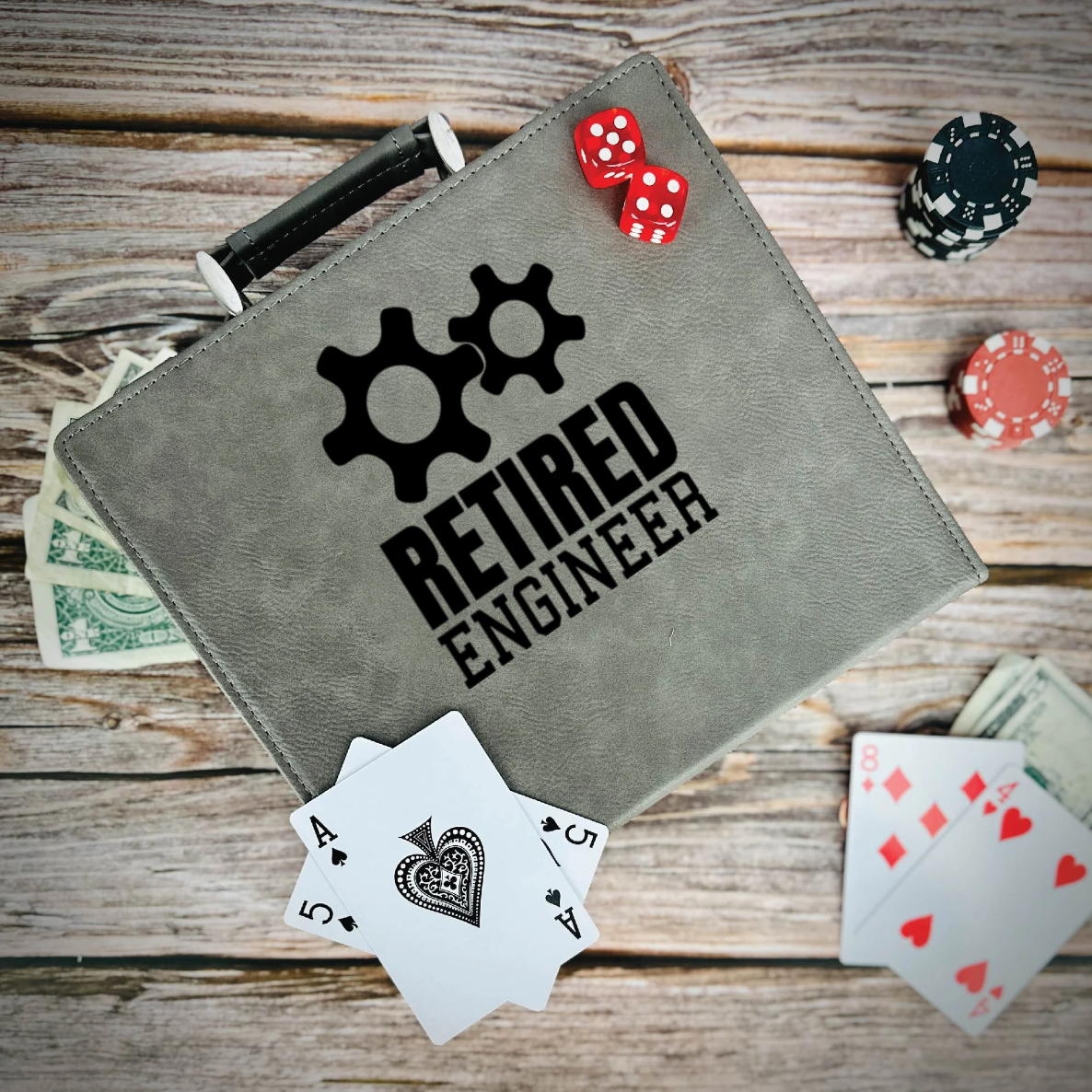 Retired Engineer Poker Gift Set