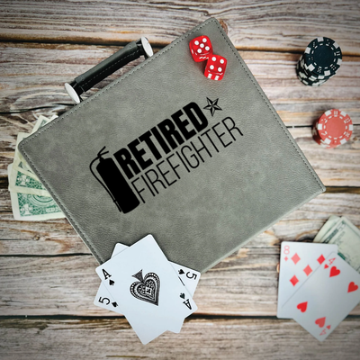 Retired Firefighter Poker Gift Set