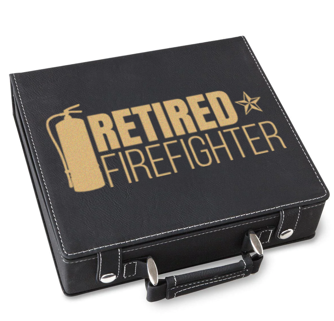 Retired Firefighter Poker Gift Set