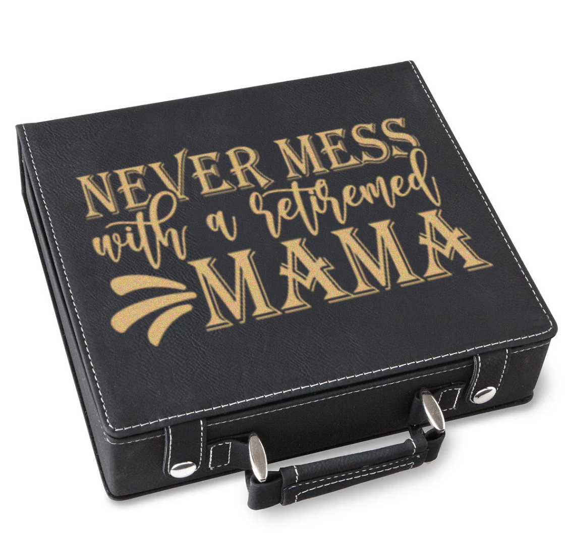 Retired Mama On Duty Poker Gift Set