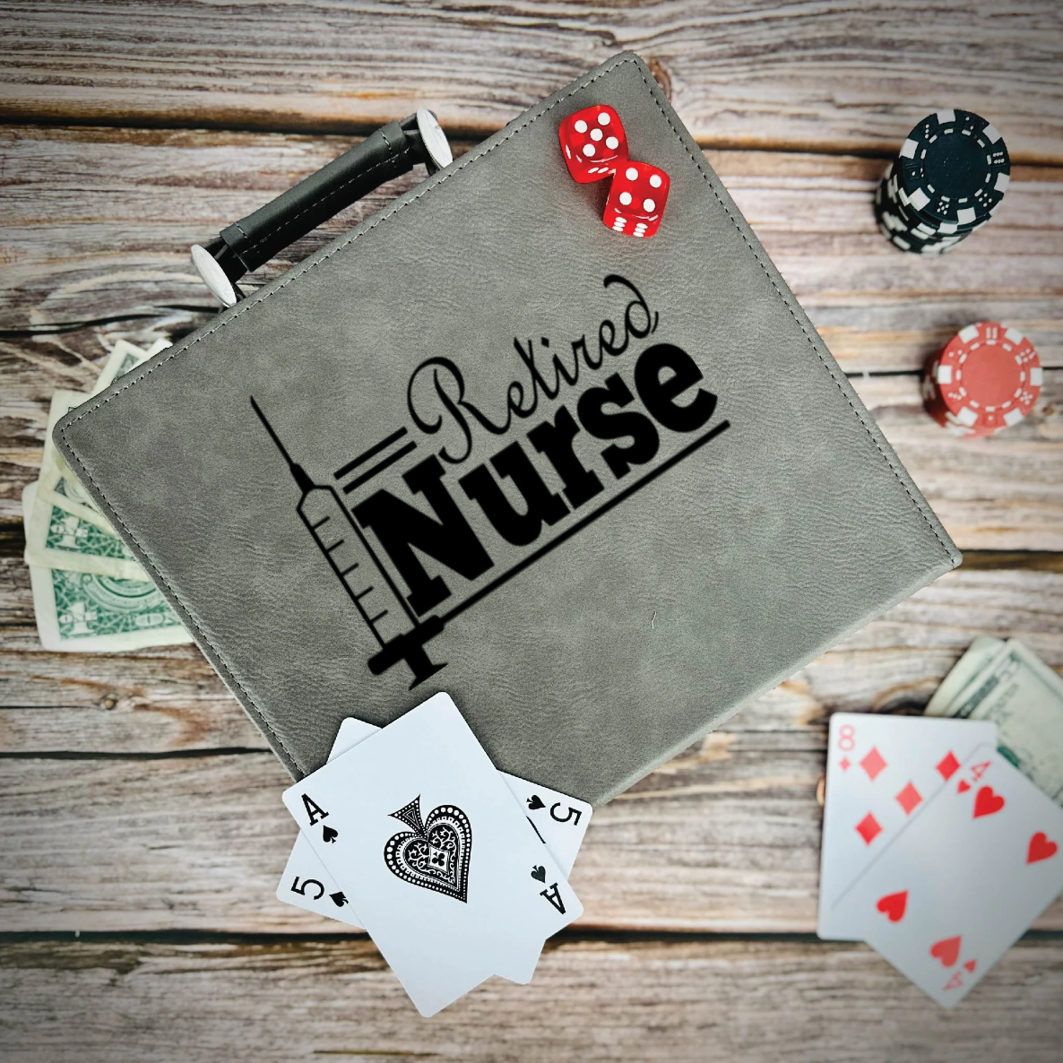 Retired Nurse Poker Gift Set