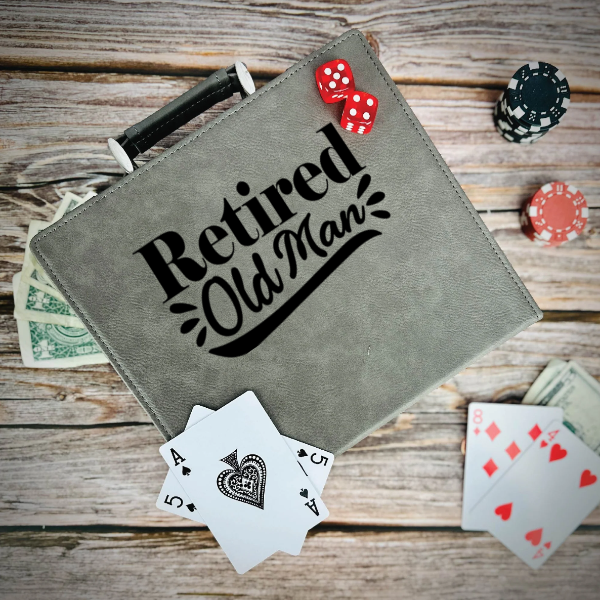Retired Old Man Poker Gift Set