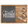 Retired Policeman Wood Slate Serving Tray