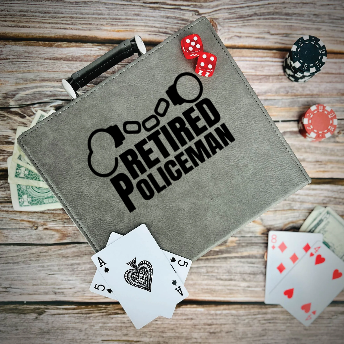Retired Policeman Poker Gift Set