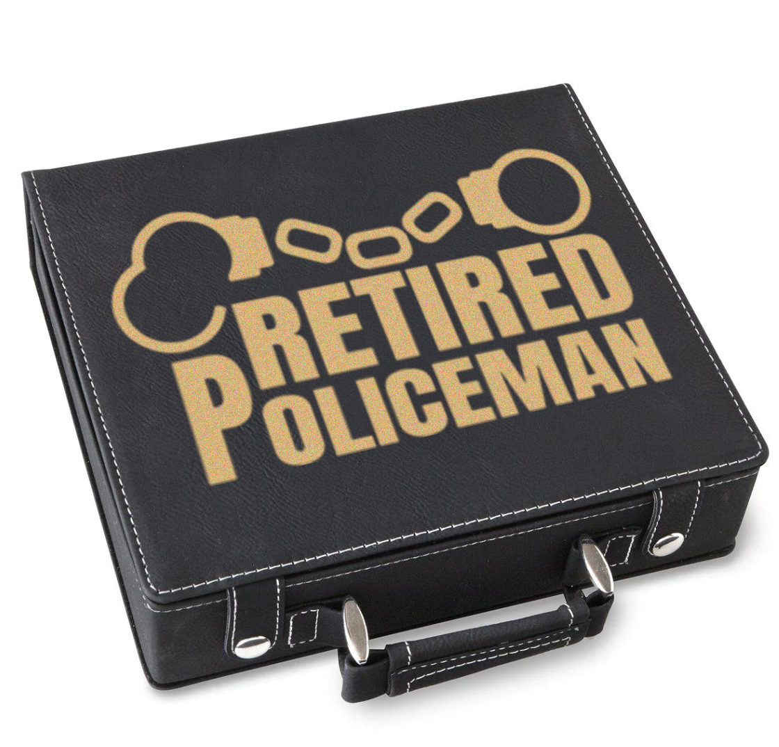 Retired Policeman Poker Gift Set