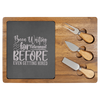 Retired Since Hired Wood Slate Serving Tray