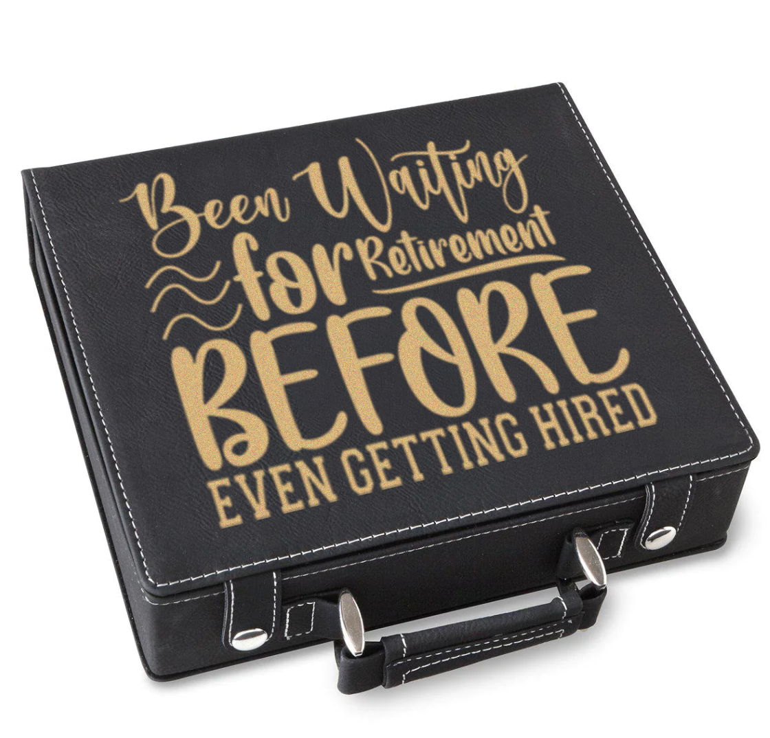 Retired Since Hired Poker Gift Set