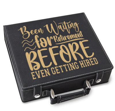 Retired Since Hired Poker Gift Set