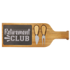 Retirement Club Wood Slate Serving Tray With Handle