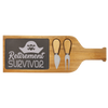 Retirement Survivor Wood Slate Serving Tray With Handle