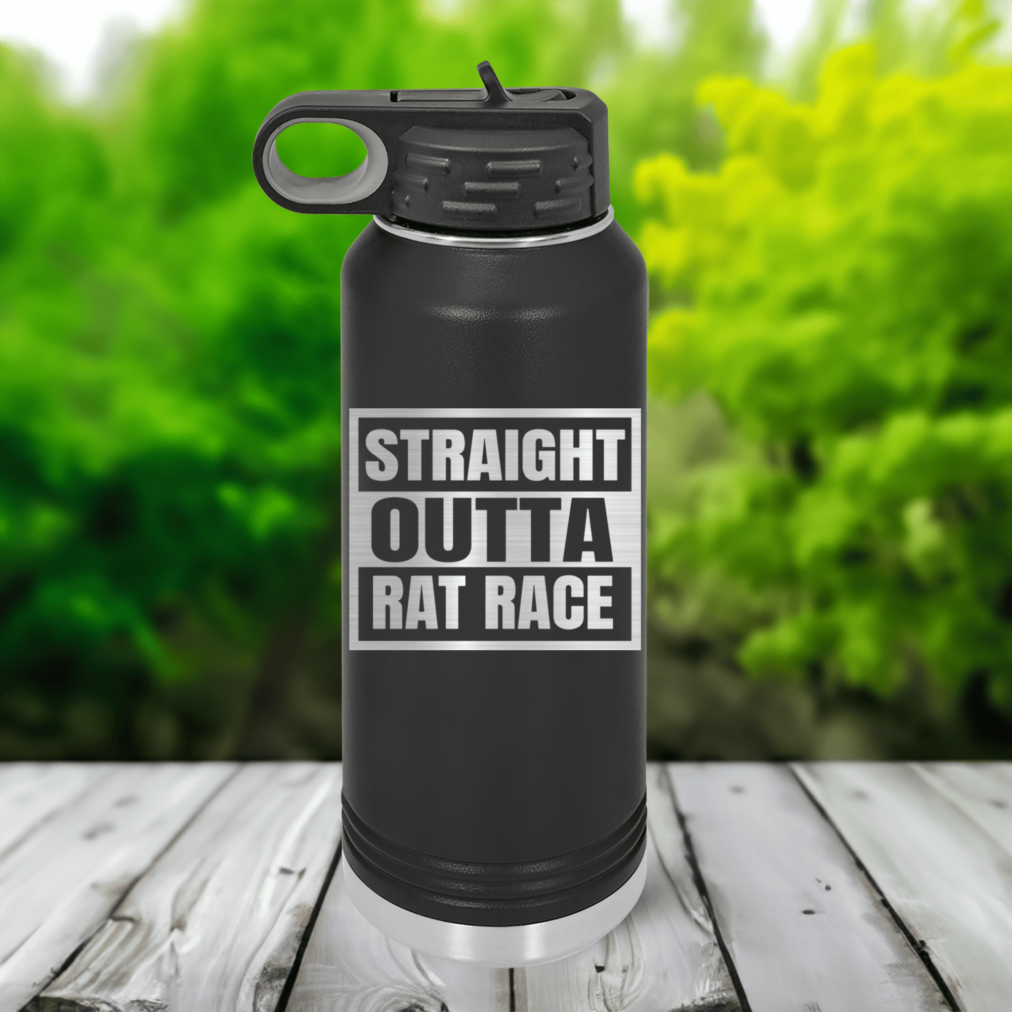 Straight Outta Rat Race 32 oz Water Bottle